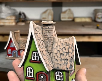 Handmade Ceramic House – Incense Holder