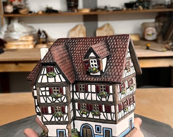 Handmade Ceramic House – Tea Light Holder Essential Oil Diffuser