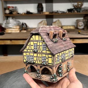 Handgjort Keramikhus – Värmeljushållare Aromdiffusor