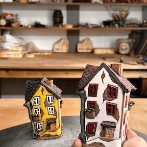 Handgjort litet hus – Värmeljushållare och aromaoljediffusor