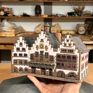 Handgjord Keramikhusminiatyr – Värmeljushållare Eterisk Oljediffusor