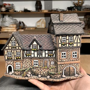 Keramikhus – Värmeljushållare Aromdiffusor Slott