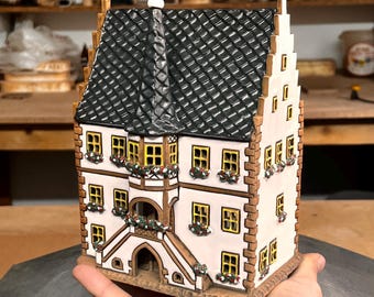 Handmade Ceramic House – Tea Light Holder and Aroma Oil Diffuser Church