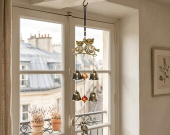 Metal Wind Chime with 4 Bells, Durable and Aluminum Garden Decoration