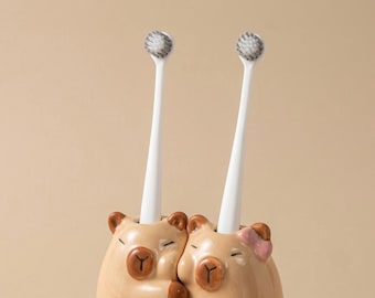 Ceramic Bow Toothbrush Holder Set Bathroom Storage Rack