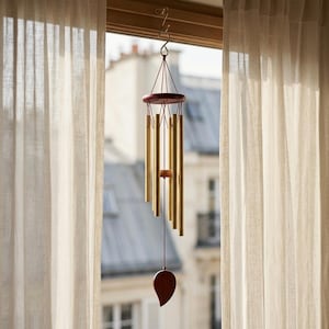 Money Tree 6-Tube Wind Chime – Good Luck Hanging Bell for Home, Garden, and Courtyard