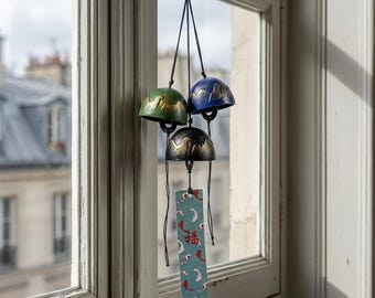 Japanese Iron Wind Chime Outdoor Wind Bell for Garden, Balcony, and Courtyard