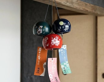 Carillon à vent japonais en céramique, clochettes porte-bonheur à suspendre au mur, décoration de jardin Furin