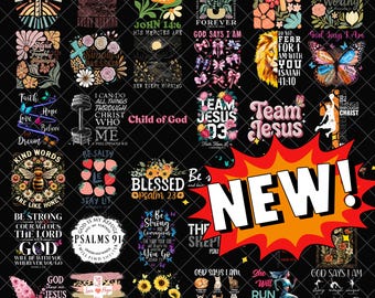 Christian Streetwear PNG Bundle | Jesus Faith T-Shirt Designs | Trendy Religious PNGs for Sublimation, POD, Cricut & Printing