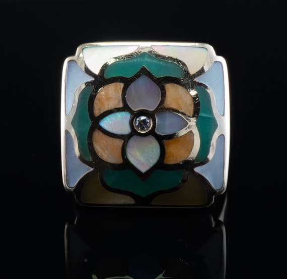Asch Grossbardt Mandala Diamond Ring, Vintage 14K… - image 10
