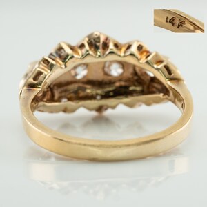 Diamond Ring, Vintage 14K Gold Band 1930s image 4