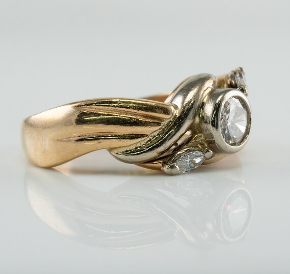 Diamond Ring, Vintage 14K Gold Band, Wedding Enga… - image 10