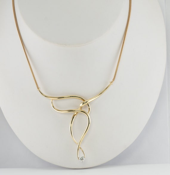Diamond Necklace Choker, 14K Gold by Jose Hess