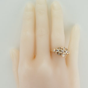 Diamond Ring, Vintage 14K Gold Band 1930s image 9