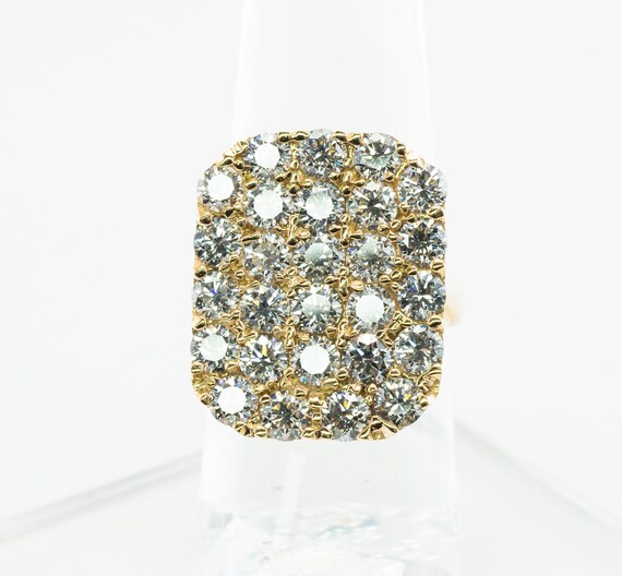 Diamond Cluster Ring, Vintage Estate 18K Gold Coc… - image 8