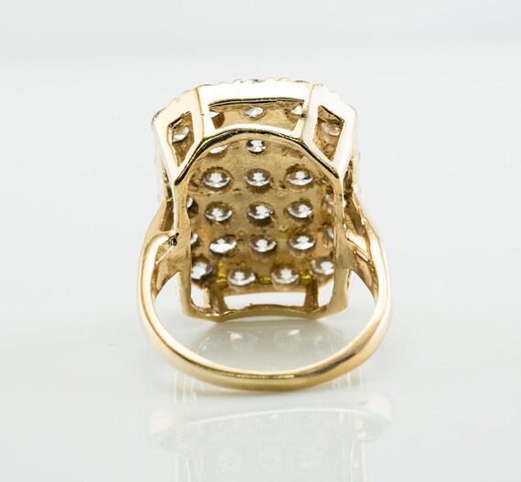Diamond Cluster Ring, Vintage Estate 18K Gold Coc… - image 7
