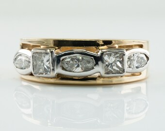 Diamond Ring, Vintage 14K Gold Band, Engagement Wedding