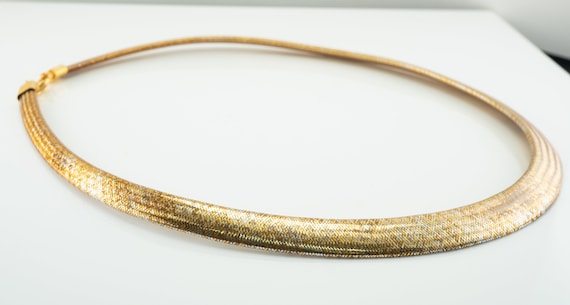 Egyptian Style Snake Necklace Choker, Vintage 14K… - image 7