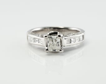 Diamond Platinum Ring, Vintage Estate, Wedding Engagement