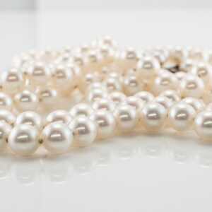 Vintage Mikimoto Pearl & Sterling Silver Bracelet Necklace Set.