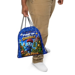 Xinetje's Adventure – Personalised Kids Drawstring Bag | Back to School Gift