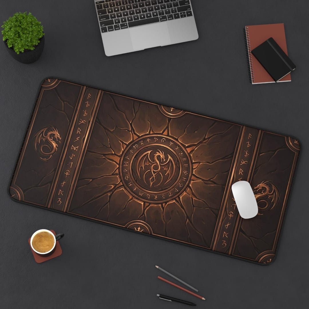 Dragon Rune Deskmat, Arcane Symbol Desk Mat, XL XXL Mousepad - Etsy