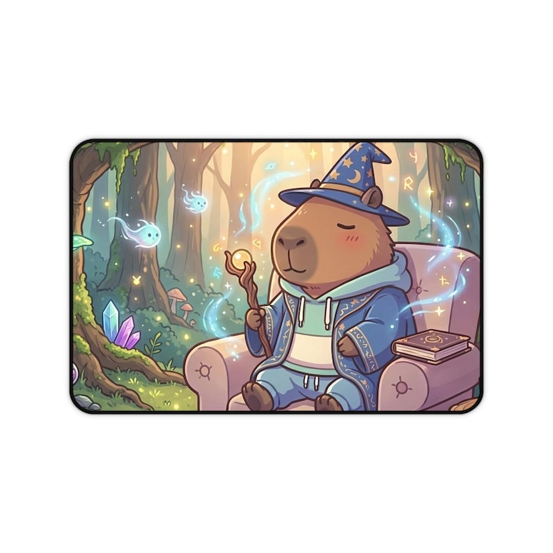 Wizard Capybara Mousepad, Fantasy Desk Mat, Large XL XXL Mouse Pad - Etsy