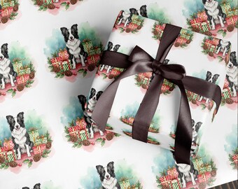 Geschenkpapier Border Collie | Weihnachtsgeschenk Hund Design