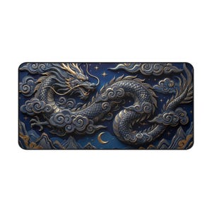 Japanischer Drache Schreibtischunterlage XL XXL Mousepad