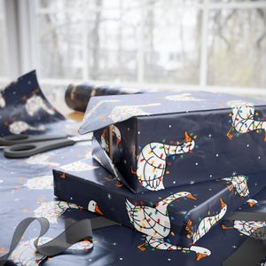 Christmas Goose Wrapping Paper | Goose Wrapped in Lights image 4