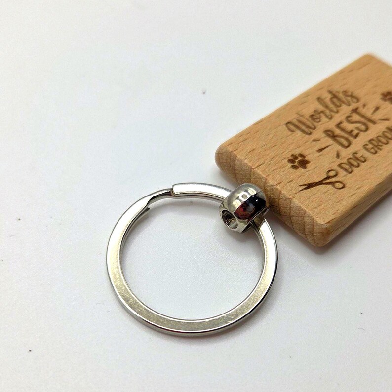 Best Dog Groomer and Dog Walker Wooden Keyring | Keepsakes With Name ...