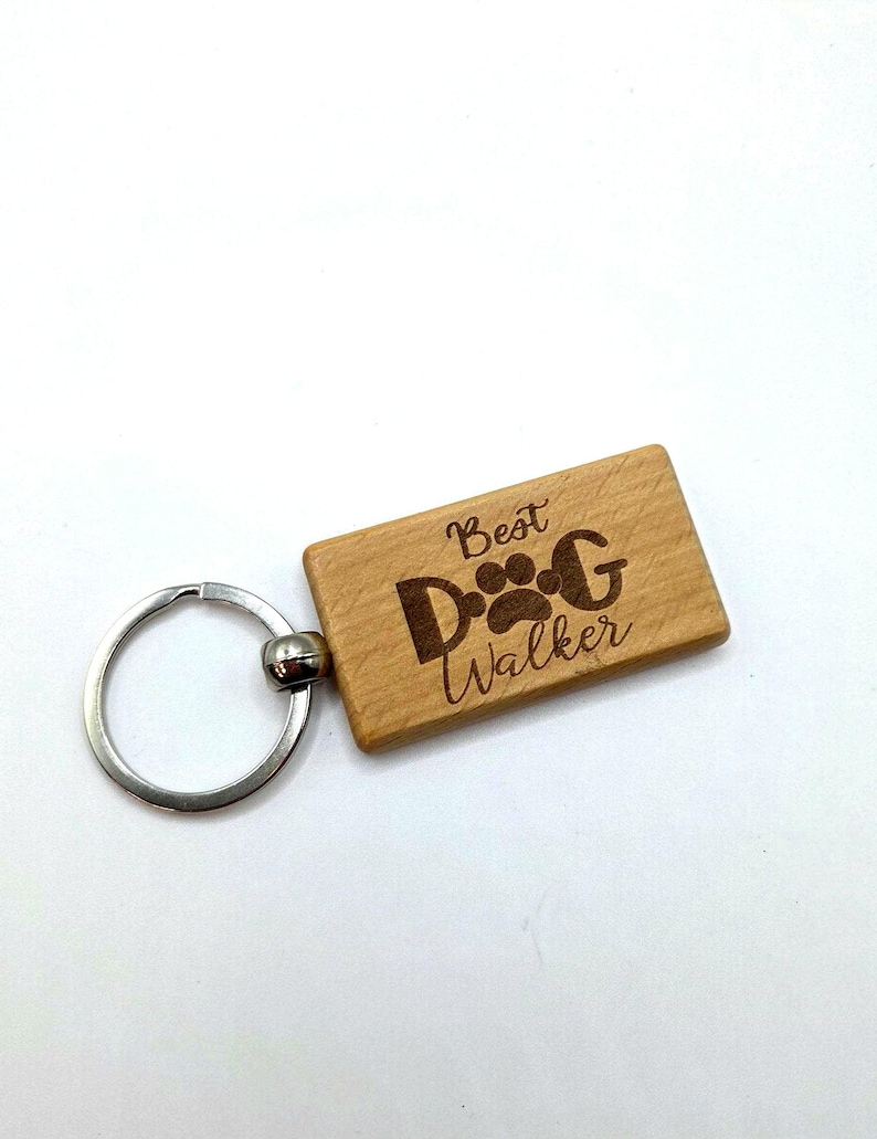 Best Dog Groomer and Dog Walker Wooden Keyring | Keepsakes With Name ...