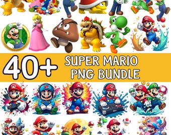 スーパーマリオ ピクセルアート PNG バンドル、スーパーマリオ