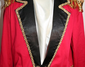 Adult Ringmaster Circus Tailcoat Jacket Costume - New Years, Birthday, Wedding, Pirate, Uncle Sam, Carnival, Circus, Halloween