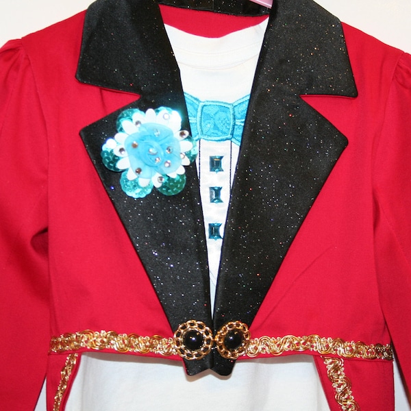 Child's Circus Ringmaster Jacket Costume -  Sizes 4 to 14 - Halloween, Birthday, Pageant, Carnival, Dance
