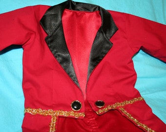 Circus Ringmaster Tuxedo Jacket with Tails w/ Personalization and Epaulette Option - Circus, Carnival, Birthday, Halloween, Greatest Showman