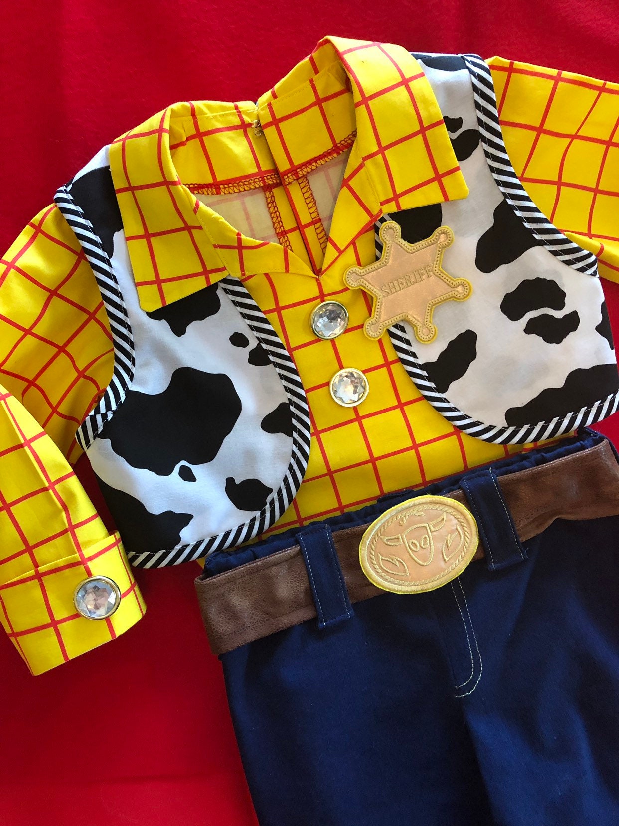 Toy Story Woody Costume 6 Piece Outfit Sheriff Woody Cowboy Size 2T to  Child's Size 8 