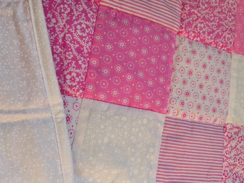Pink Patchwork Pattern Handmade Patchwork Quilt Pink - Etsy