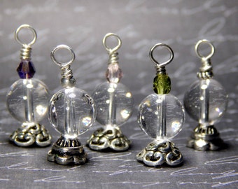 One Handmade Crystal Ball Boho Charm Pendant Amulet Talisman Artisan Clear Quartz OOAK Wiccan Pagan Aerieanna's Talisman