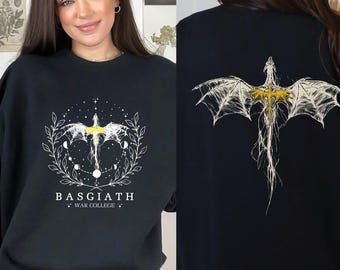 Vierter Flügel Pullover - Basgiath War College Dragon Rider Shirt, Fantasy-Buch inspiriertes T-Shirt, Rider Quadrant Sweatshirt, Geschenk für Leser