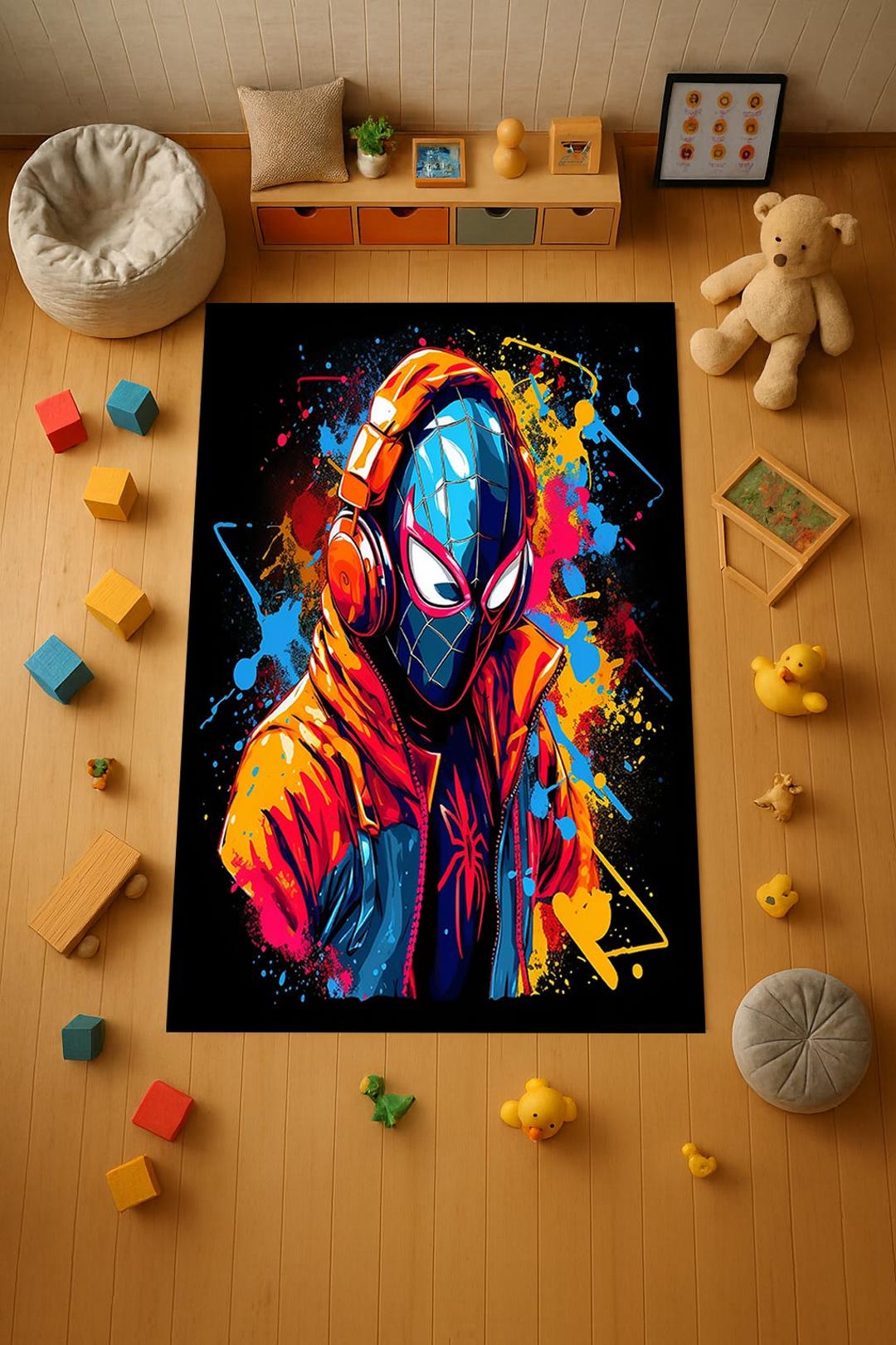Spiderman Rugs : Spiderman Comic Book Rug, Super Hero Kids Room Carpet ...