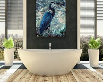 Blue Heron - Impressionistic - Fine Art Photography - Teal - Blues