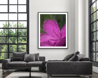 Pink Azalea Flower Closeup Painting