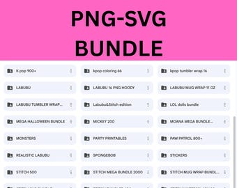 Mega PNG Bundle, ensemble de la boutique PNG 5000 + fichiers Clipart, motifs par sublimation, emballages de verres, emballages de tasses, lot de fichiers SVG Cricut