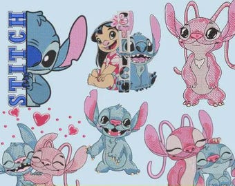 Point avec motif de broderie coeur, fichier machine à broder Stitch Lilo, jolie broderie coeur point bébé, motifs de broderie numériques