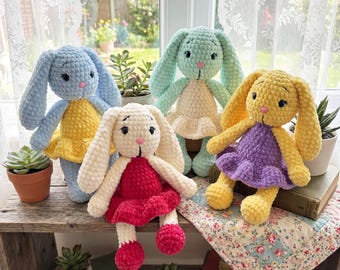 Motif lapin au crochet, motif lapin Amigurumi, peluche lapin au crochet, motif lapin de Pâques au crochet, modèle PDF peluche