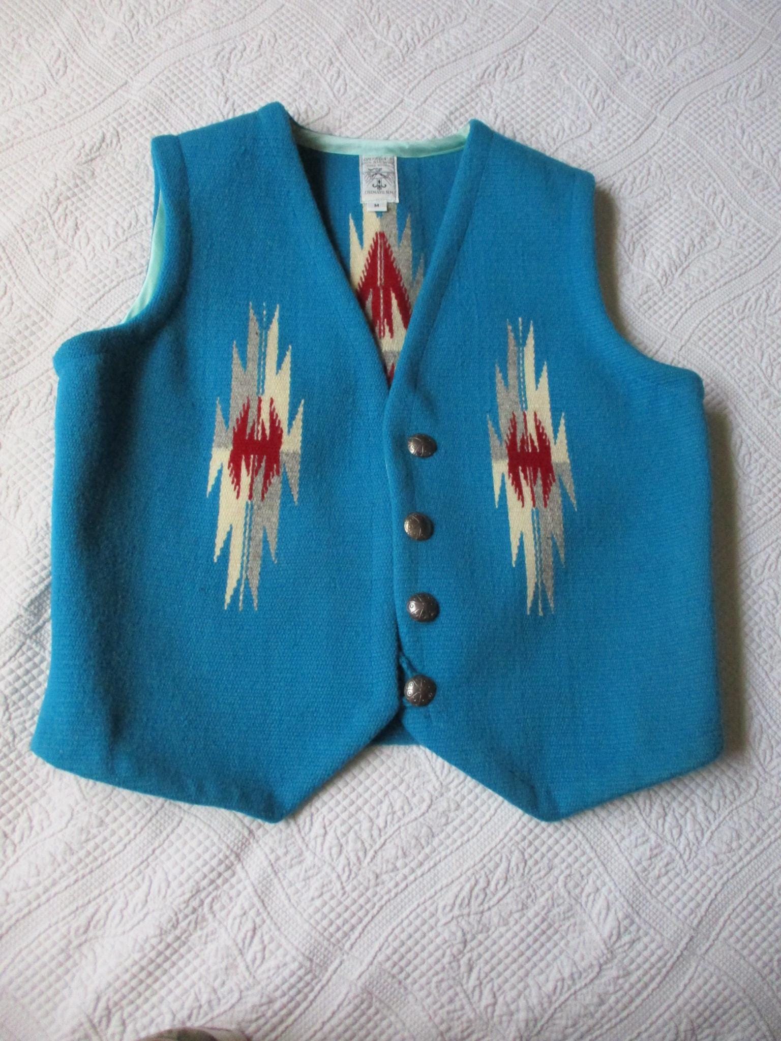 Vintage Chimayo Ortega Vest - Etsy