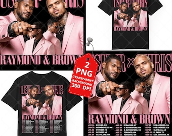 Gira de R&B de Raymond y Brown 2026: Archivo PNG de Chris Brown x Usher (Descarga digital)