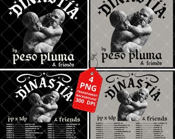 Peso Pluma Dinastia Tour PNG, Tito Double P Diseño de camiseta Archivo PNG (Descarga digital)