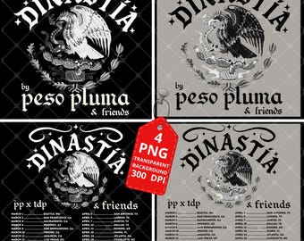 Peso Pluma Dinastia Tour PNG, Tito Double P Diseño de camiseta Archivo PNG (Descarga digital)